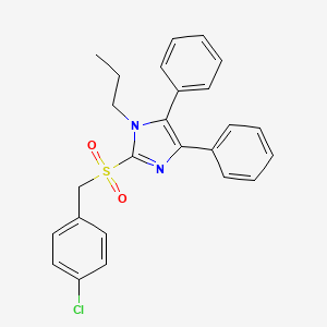 4-chlorobenzyl 4,5-diphenyl-1-propyl-1H-imidazol-2-yl sulfone