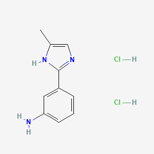 molecular formula C10H13Cl2N3 B2908331 3-(5-methyl-1H-imidazol-2-yl)aniline dihydrochloride CAS No. 1989671-71-7