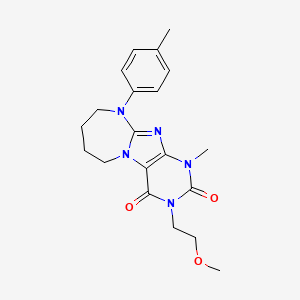 3-(2-Methoxyethyl)-1-methyl-10-(4-methylphenyl)-6,7,8,9-tetrahydropurino[7,8-a][1,3]diazepine-2,4-dione