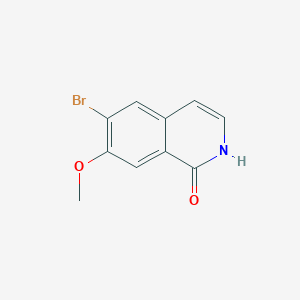 molecular formula C10H8BrNO2 B2908338 1(2H)-Isoquinolinone, 6-bromo-7-methoxy- CAS No. 758710-73-5