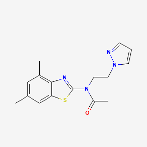 N-(2-(1H-pyrazol-1-yl)ethyl)-N-(4,6-dimethylbenzo[d]thiazol-2-yl)acetamide