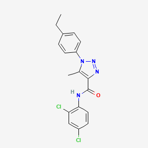 molecular formula C18H16Cl2N4O B2908345 N-(2,4-dichlorophenyl)-1-(4-ethylphenyl)-5-methyl-1H-1,2,3-triazole-4-carboxamide CAS No. 915915-54-7