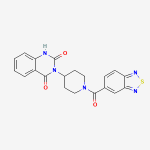 molecular formula C20H17N5O3S B2908346 3-(1-(benzo[c][1,2,5]thiadiazole-5-carbonyl)piperidin-4-yl)quinazoline-2,4(1H,3H)-dione CAS No. 2034260-63-2