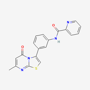 N-(3-(7-methyl-5-oxo-5H-thiazolo[3,2-a]pyrimidin-3-yl)phenyl)picolinamide