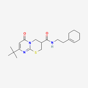 8-(tert-butyl)-N-(2-(cyclohex-1-en-1-yl)ethyl)-6-oxo-2,3,4,6-tetrahydropyrimido[2,1-b][1,3]thiazine-3-carboxamide