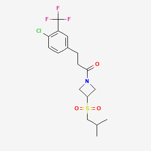 3-(4-Chloro-3-(trifluoromethyl)phenyl)-1-(3-(isobutylsulfonyl)azetidin-1-yl)propan-1-one