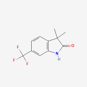 molecular formula C11H10F3NO B2908364 3,3-二甲基-6-(三氟甲基)吲哚啉-2-酮 CAS No. 1393491-69-4