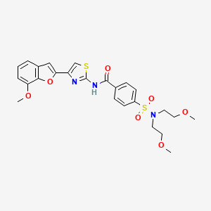 4-(N,N-bis(2-methoxyethyl)sulfamoyl)-N-(4-(7-methoxybenzofuran-2-yl)thiazol-2-yl)benzamide