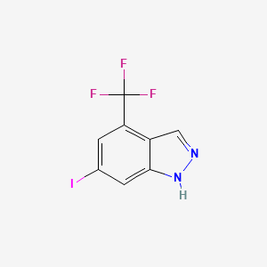 molecular formula C8H4F3IN2 B2908371 6-Iodo-4-(trifluoromethyl)-1H-indazole CAS No. 2460757-46-2