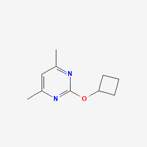 molecular formula C10H14N2O B2908377 2-Cyclobutoxy-4,6-dimethylpyrimidine CAS No. 2175978-62-6