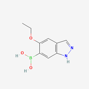 molecular formula C9H11BN2O3 B2908384 (5-Ethoxy-1H-indazol-6-yl)boronic acid CAS No. 2304634-56-6