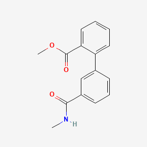 molecular formula C16H15NO3 B2908389 Methyl 2-[3-(methylcarbamoyl)phenyl]benzoate CAS No. 1820707-36-5
