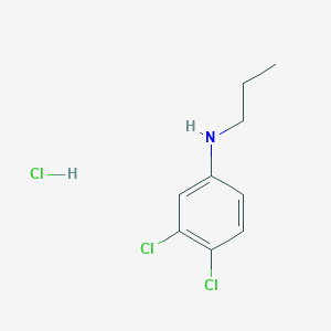molecular formula C9H12Cl3N B2908413 3,4-dichloro-N-propylaniline hydrochloride CAS No. 2138568-12-2