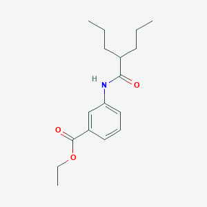 Ethyl 3-[(2-propylpentanoyl)amino]benzoate