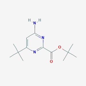 molecular formula C13H21N3O2 B2908422 Tert-butyl 4-amino-6-tert-butylpyrimidine-2-carboxylate CAS No. 2248362-98-1