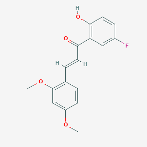 molecular formula C17H15FO4 B2908424 (2E)-3-(2,4-dimethoxyphenyl)-1-(5-fluoro-2-hydroxyphenyl)prop-2-en-1-one CAS No. 577764-86-4
