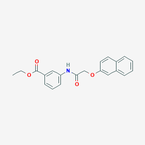 molecular formula C21H19NO4 B290843 Ethyl 3-{[(2-naphthyloxy)acetyl]amino}benzoate 