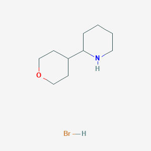 2-(Oxan-4-yl)piperidine;hydrobromide