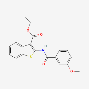 molecular formula C19H17NO4S B2908437 Ethyl 2-(3-methoxybenzamido)benzo[b]thiophene-3-carboxylate CAS No. 545381-83-7