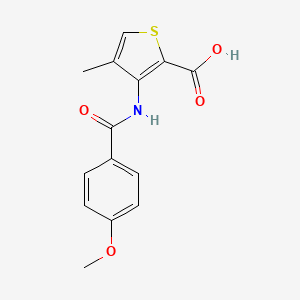 3-[(4-Methoxybenzoyl)amino]-4-methyl-2-thiophenecarboxylic acid