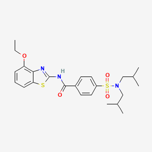 4-[bis(2-methylpropyl)sulfamoyl]-N-(4-ethoxy-1,3-benzothiazol-2-yl)benzamide