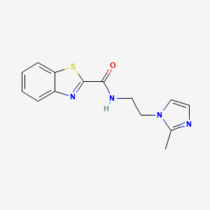 molecular formula C14H14N4OS B2908463 N-(2-(2-methyl-1H-imidazol-1-yl)ethyl)benzo[d]thiazole-2-carboxamide CAS No. 1286710-36-8