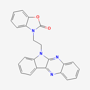 molecular formula C23H16N4O2 B2908474 3-[2-(6H-indolo[2,3-b]quinoxalin-6-yl)ethyl]-1,3-benzoxazol-2(3H)-one CAS No. 638136-19-3
