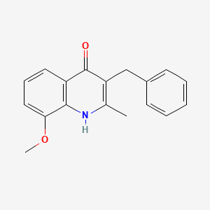 molecular formula C18H17NO2 B2908479 3-Benzyl-8-methoxy-2-methylquinolin-4(1H)-one CAS No. 1186205-01-5