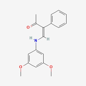 molecular formula C18H19NO3 B2908481 4-(3,5-Dimethoxyanilino)-3-phenyl-3-buten-2-one CAS No. 1164552-51-5