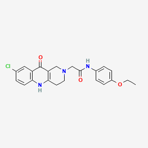 molecular formula C22H22ClN3O3 B2908485 2-(8-chloro-10-oxo-3,4-dihydrobenzo[b][1,6]naphthyridin-2(1H,5H,10H)-yl)-N-(4-ethoxyphenyl)acetamide CAS No. 1226448-17-4