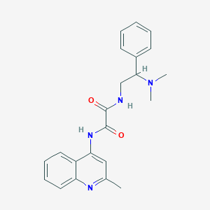 molecular formula C22H24N4O2 B2908486 N1-(2-(dimethylamino)-2-phenylethyl)-N2-(2-methylquinolin-4-yl)oxalamide CAS No. 941932-21-4
