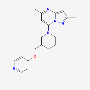 2,5-Dimethyl-7-[3-[(2-methylpyridin-4-yl)oxymethyl]piperidin-1-yl]pyrazolo[1,5-a]pyrimidine