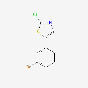 molecular formula C9H5BrClNS B2908494 5-(3-Bromophenyl)-2-chlorothiazole CAS No. 959986-18-6