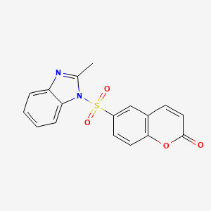 molecular formula C17H12N2O4S B2908495 6-((2-methyl-1H-benzo[d]imidazol-1-yl)sulfonyl)-2H-chromen-2-one CAS No. 873589-16-3