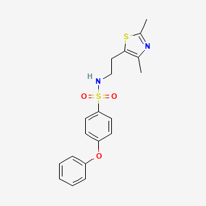 molecular formula C19H20N2O3S2 B2908500 N-(2-(2,4-dimethylthiazol-5-yl)ethyl)-4-phenoxybenzenesulfonamide CAS No. 869069-70-5
