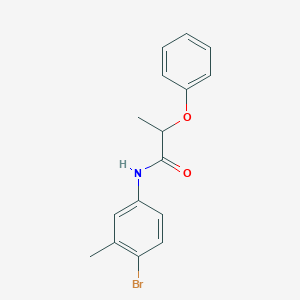 molecular formula C16H16BrNO2 B290851 N-(4-bromo-3-methylphenyl)-2-phenoxypropanamide 