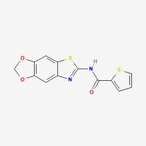N-([1,3]dioxolo[4,5-f][1,3]benzothiazol-6-yl)thiophene-2-carboxamide