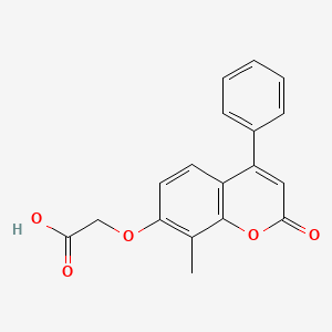 molecular formula C18H14O5 B2908522 [(8-甲基-2-氧代-4-苯基-2H-色烯-7-基)氧基]乙酸 CAS No. 307547-34-8