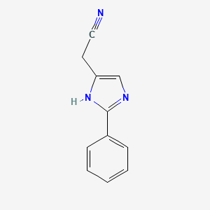 molecular formula C11H9N3 B2908530 2-(2-phenyl-1H-imidazol-4-yl)acetonitrile CAS No. 52353-66-9