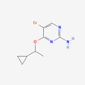 5-Bromo-4-(1-cyclopropylethoxy)pyrimidin-2-amine
