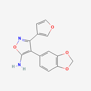 4-(2H-1,3-benzodioxol-5-yl)-3-(furan-3-yl)-1,2-oxazol-5-amine
