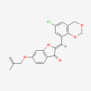 molecular formula C21H17ClO5 B2908547 (Z)-2-((6-chloro-4H-benzo[d][1,3]dioxin-8-yl)methylene)-6-((2-methylallyl)oxy)benzofuran-3(2H)-one CAS No. 929457-86-3