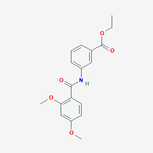 molecular formula C18H19NO5 B290855 Ethyl 3-[(2,4-dimethoxybenzoyl)amino]benzoate 