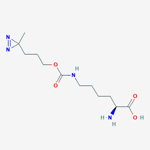 molecular formula C12H22N4O4 B2908570 N6-((3-(3-Methyl-3H-diazirin-3-yl)propoxy)carbonyl)-L-lysine CAS No. 2231405-65-3