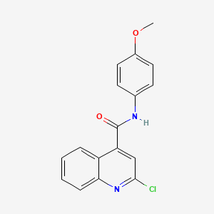 molecular formula C17H13ClN2O2 B2908573 2-chloro-N-(4-methoxyphenyl)quinoline-4-carboxamide CAS No. 135323-89-6