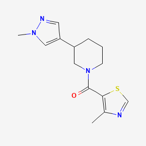 [3-(1-Methylpyrazol-4-yl)piperidin-1-yl]-(4-methyl-1,3-thiazol-5-yl)methanone