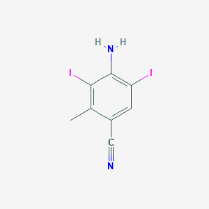 molecular formula C8H6I2N2 B2908578 4-Amino-3,5-diiodo-2-methylbenzonitrile CAS No. 1379312-36-3