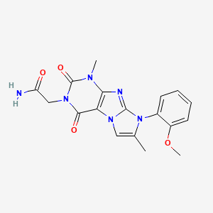 2-[6-(2-Methoxyphenyl)-4,7-dimethyl-1,3-dioxopurino[7,8-a]imidazol-2-yl]acetamide