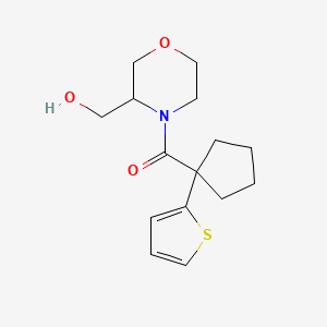 (3-(Hydroxymethyl)morpholino)(1-(thiophen-2-yl)cyclopentyl)methanone
