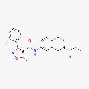 3-(2-chlorophenyl)-5-methyl-N-(2-propionyl-1,2,3,4-tetrahydroisoquinolin-7-yl)isoxazole-4-carboxamide